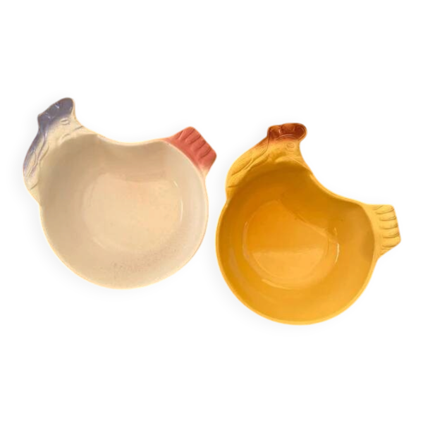 2 grands plats poules