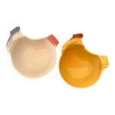 2 grands plats poules