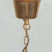 Vintage brass and frosted glass pendant, Vitrika glass pendant.
