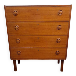 Commode vintage 4 tiroirs - teck