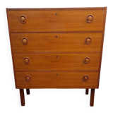 Vintage chest of drawers with 4 drawers in teak – Sweden, 1960