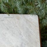 Bamboo and marble bedside table