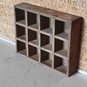 Vintage workshop wood locker in industrial fir 12 factory storage
