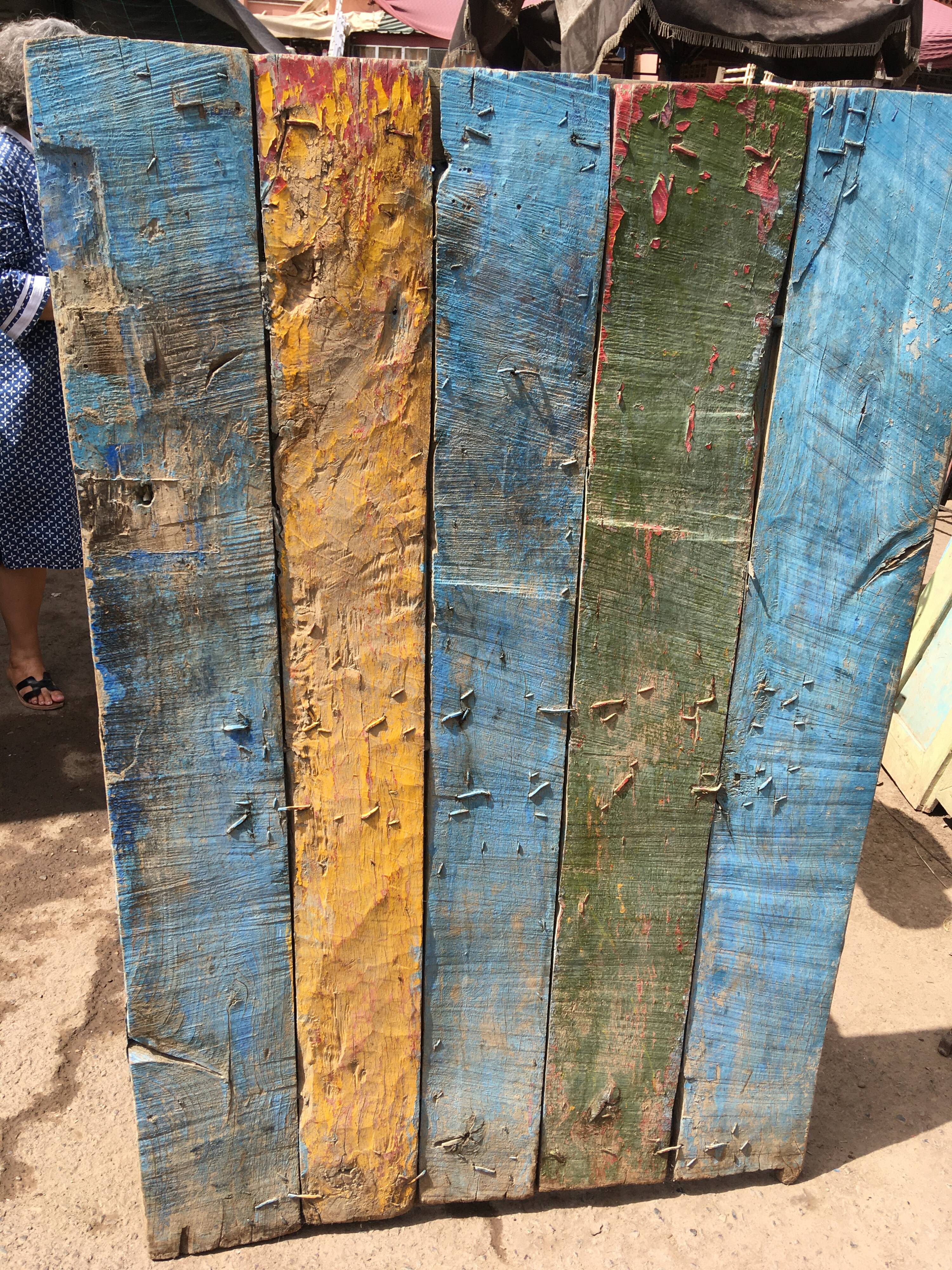 Authentic vintage wooden berber door - morocco