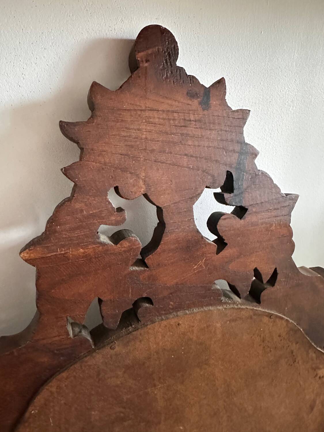 Vintage carved wooden mirror 110x58