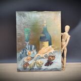 Seafood painting on canvas