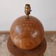Lampe danoise de table en bois globe de mi-siècle par Dyrlund