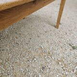 Rustic farmhouse table in solid oak with antique patina finish 200 x 90