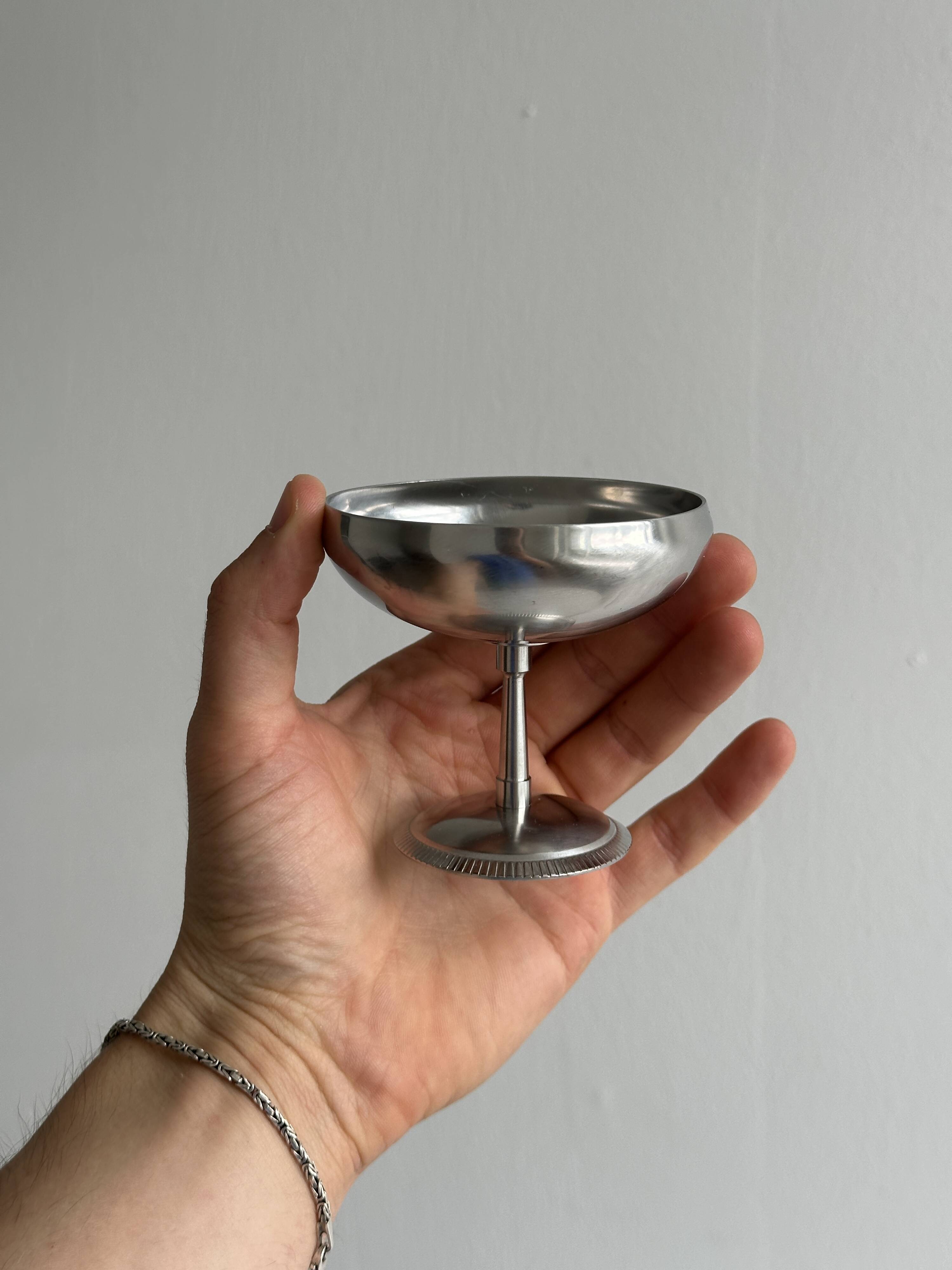 set of 6 18/10 stainless steel metal bowls