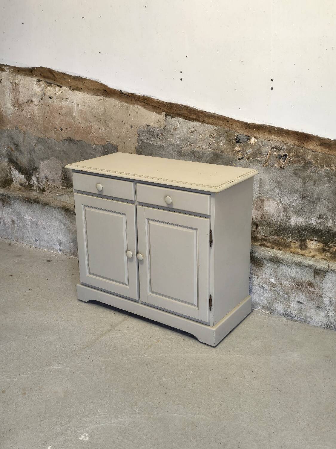 Gray pine sideboard