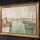 René bezaud (1909-2000), leaving the port, oil on canvas