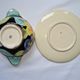 Ear Bowl + Ceramic Saucer Vallauris Flowers Edged Golden