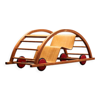 Hans Brockhage Kids Car / Rocking Chair for Siegfried Lenz 1950s