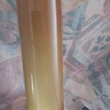 Vintage cylindrical vase in Empoli opaline – amber and brown gradient