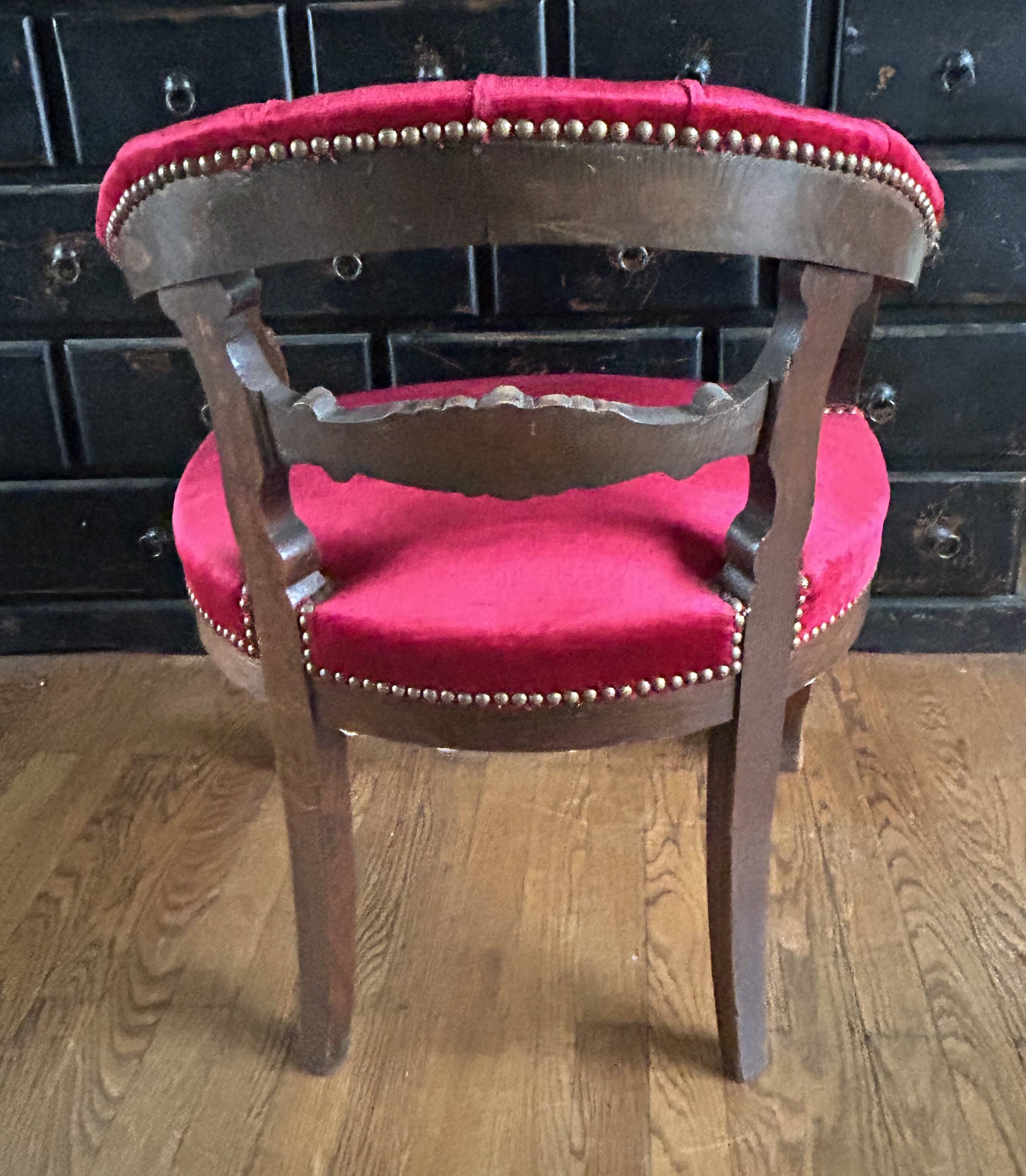 old carved office desk chair