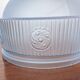 Pair of Art Deco lampshades in frosted blue glass