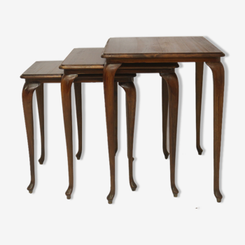 Lot de 3 tables gigognes style Louis XV