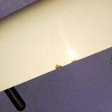 Flexible and adjustable lamp lacquered brass, 1970