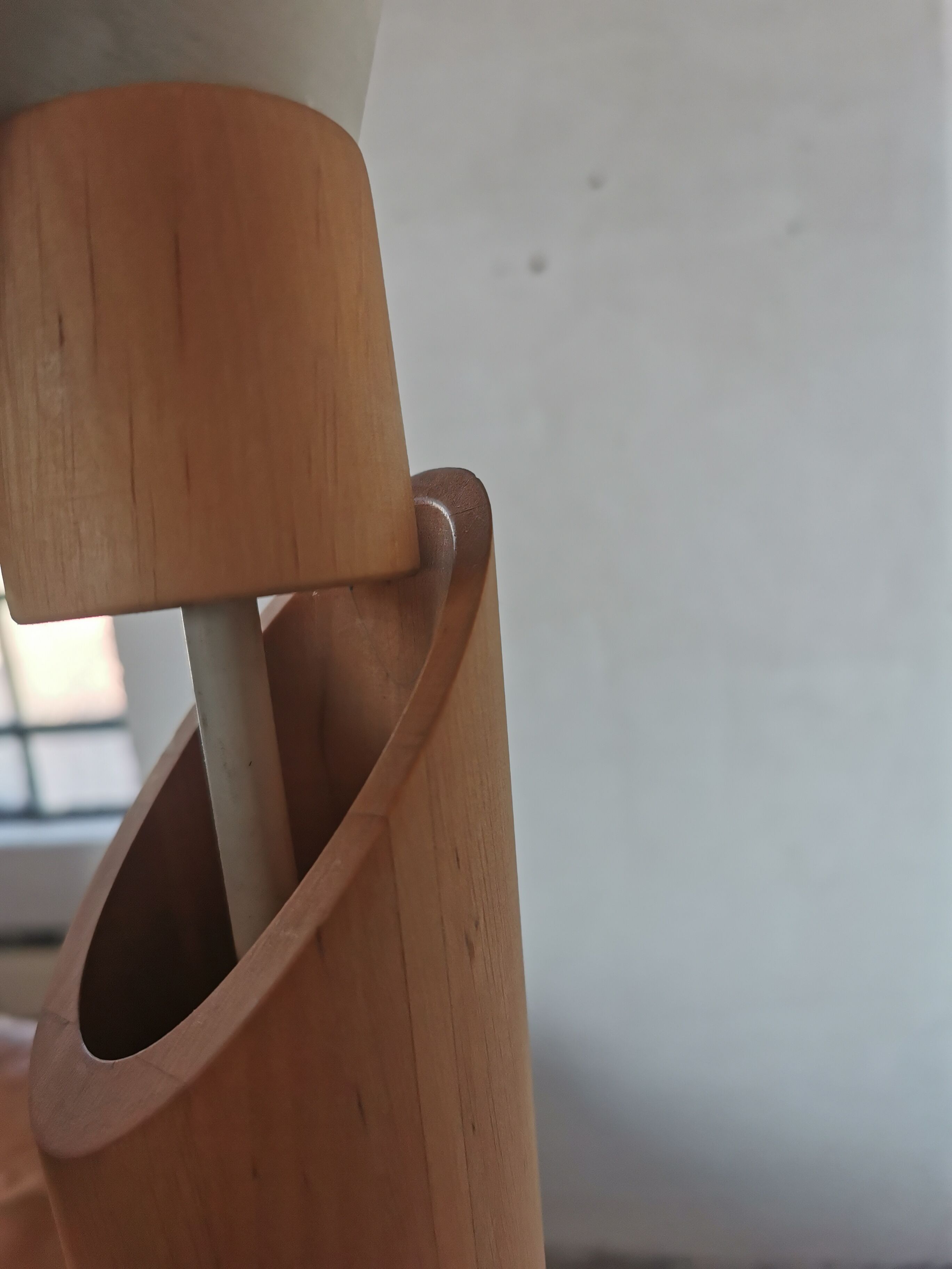 Floral wooden floor lamp