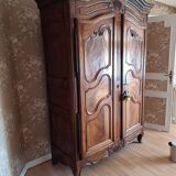 Armoire mariage charolaise massif d'époque