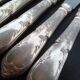 6 SFAM silver metal knives St Louis XVI