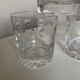 Set of 5 crystal whiskey tumblers giving polka dot cut 1970
