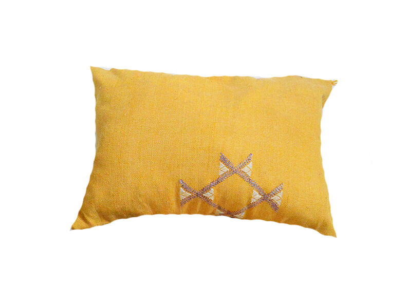 Moroccan cactus silk pillow
