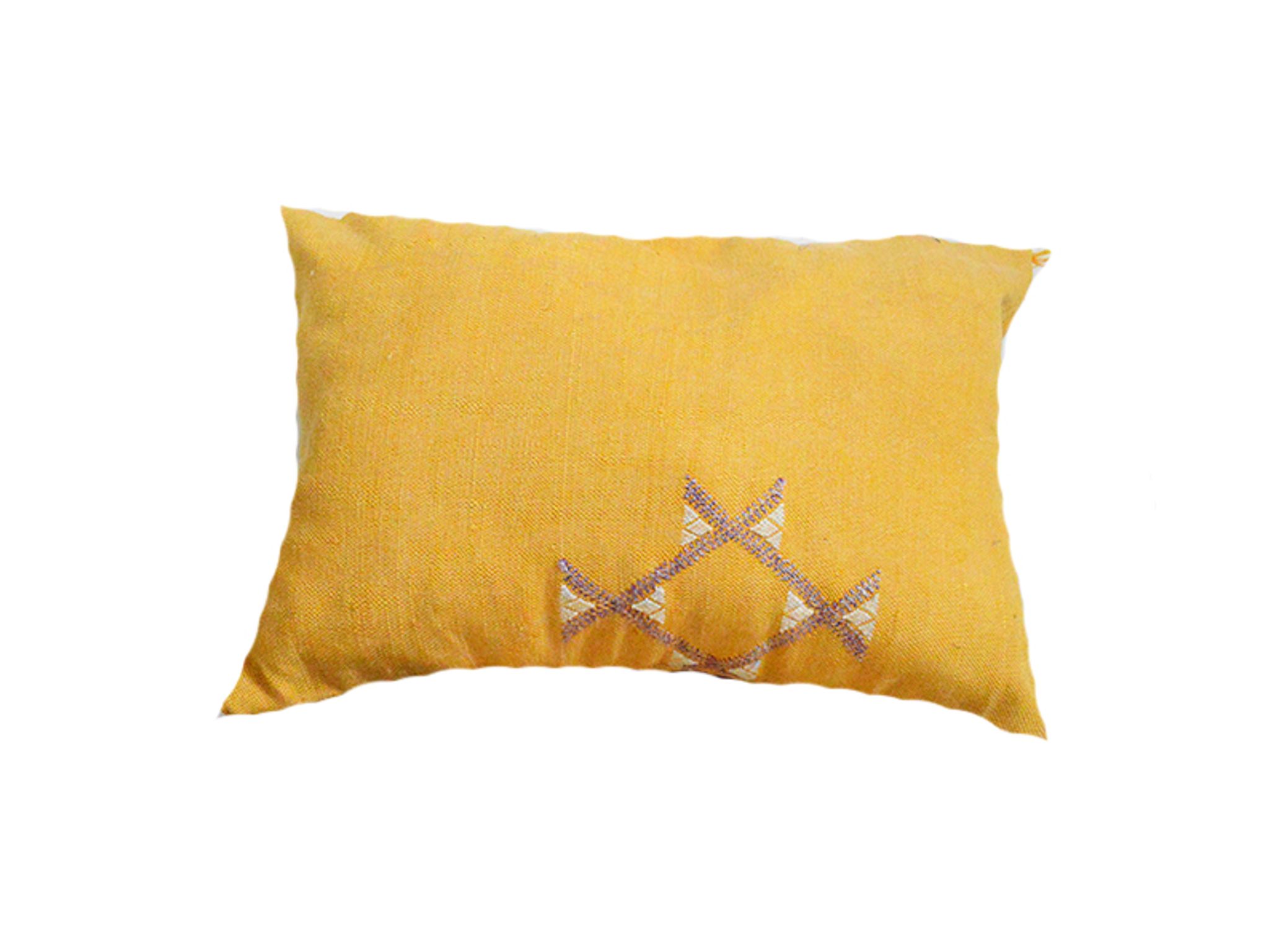 Moroccan cactus silk pillow
