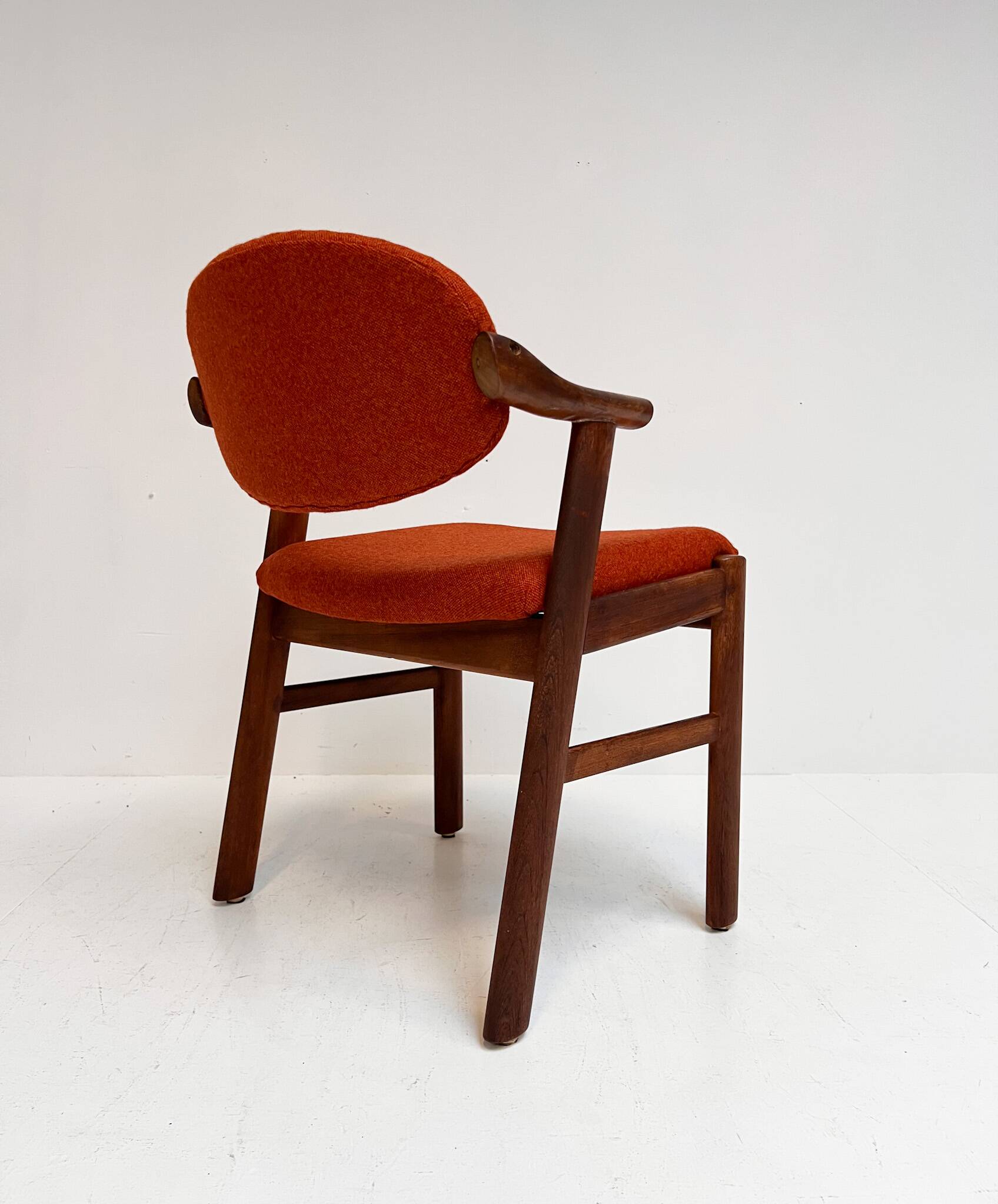 Set reupholstered Danish design chairs by Schou Andersen, 1960s
