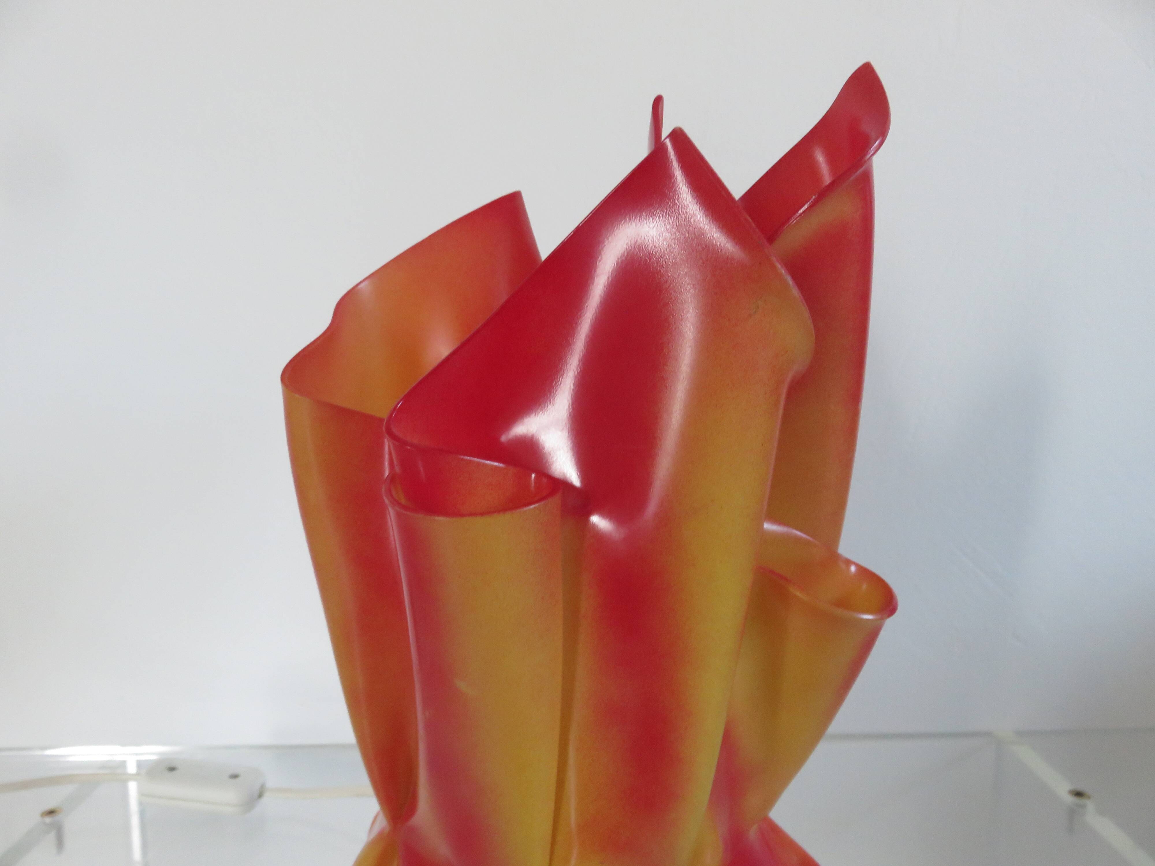 Draped chaplain lamp, Les Exclarares, in polycarbonate, 1980