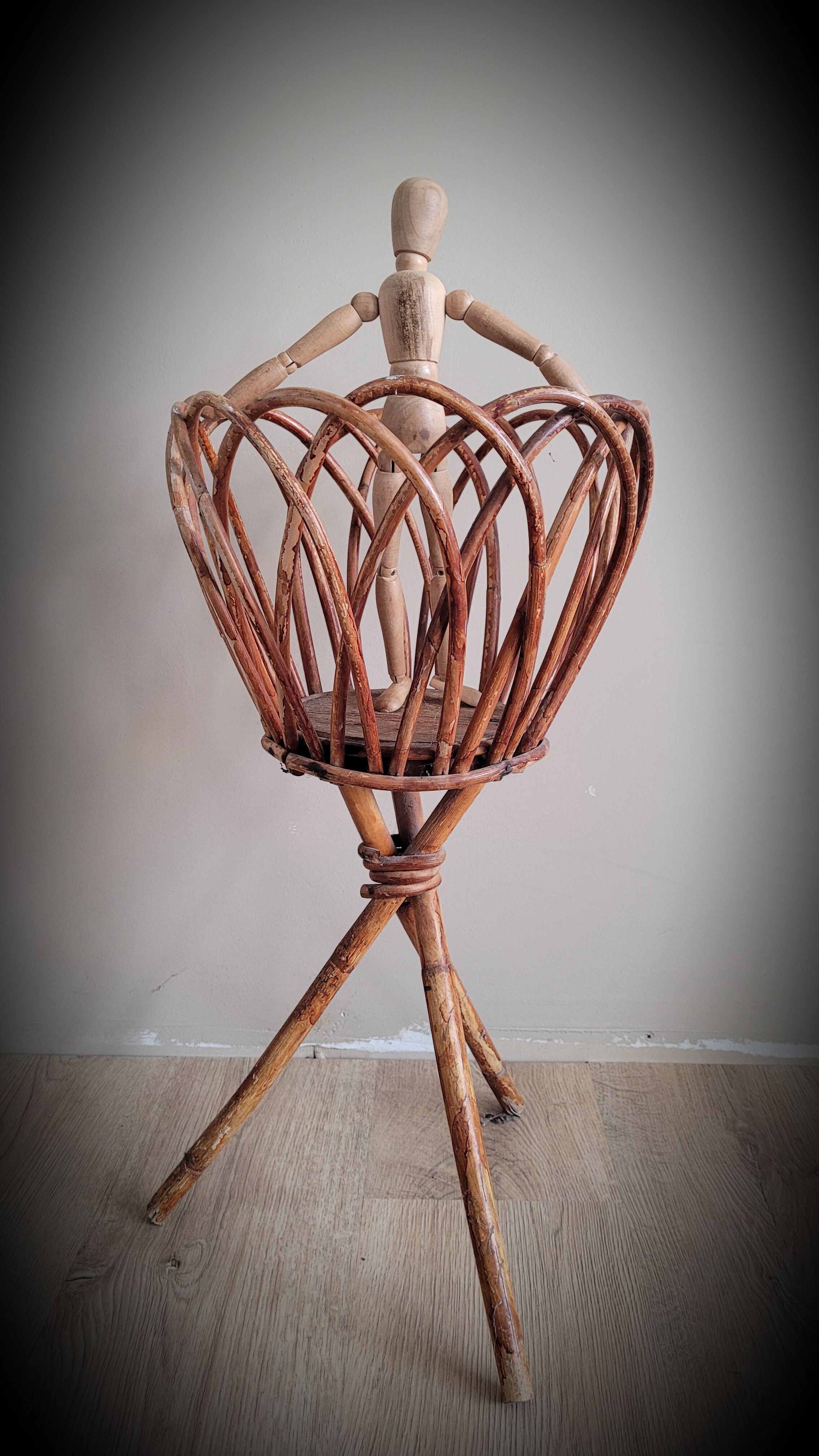 Rattan plant holder