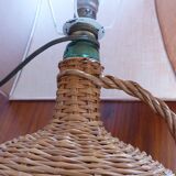 Braided Wicker table lamp