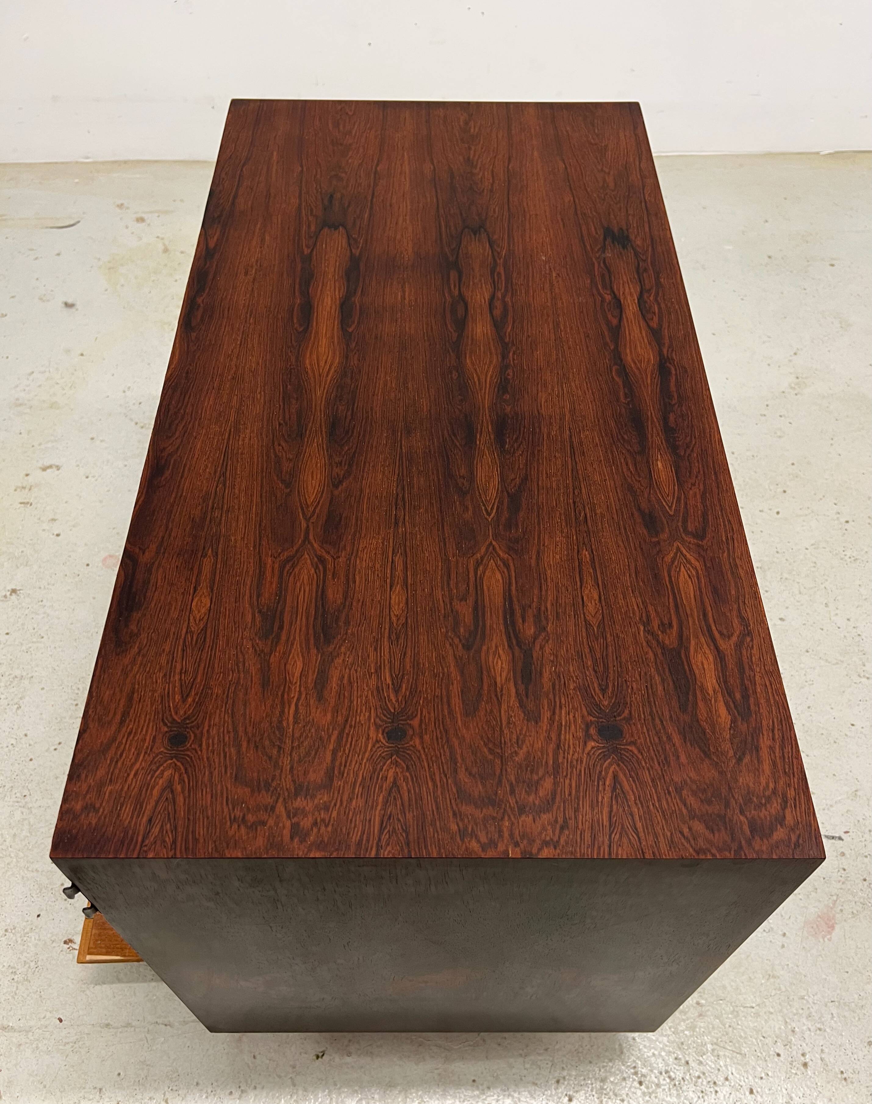 Rosewood Tambour Door Cabinet By Kai Kristiansen For Feldballes