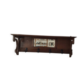 Wall-mounted coat rack, entryway shelf