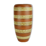 West german mid century vase duemler & breiden model 166 30 relief and stripe decor 1950s 1960s wgp