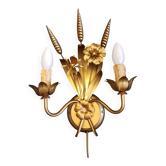 Wheat sheaf wall lamp, italy 1960s