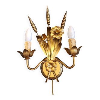 Wheat sheaf wall lamp, italy 1960s