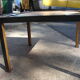 Industrial-style steel and wood coffee table or side table