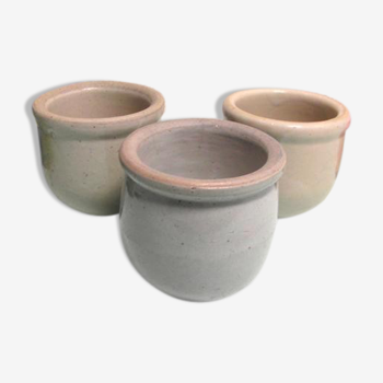 Lot de 3 pots en grès vintage