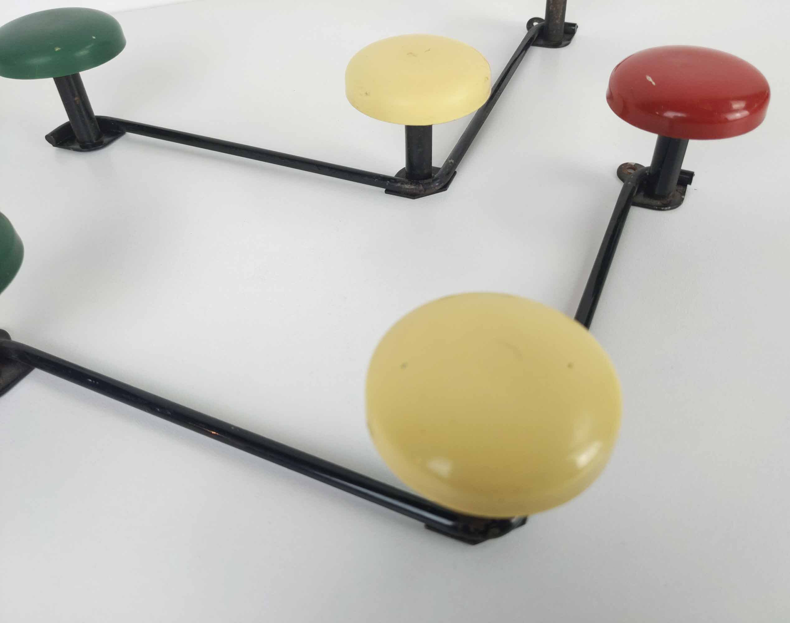 Pair of coatrack three 3 patères