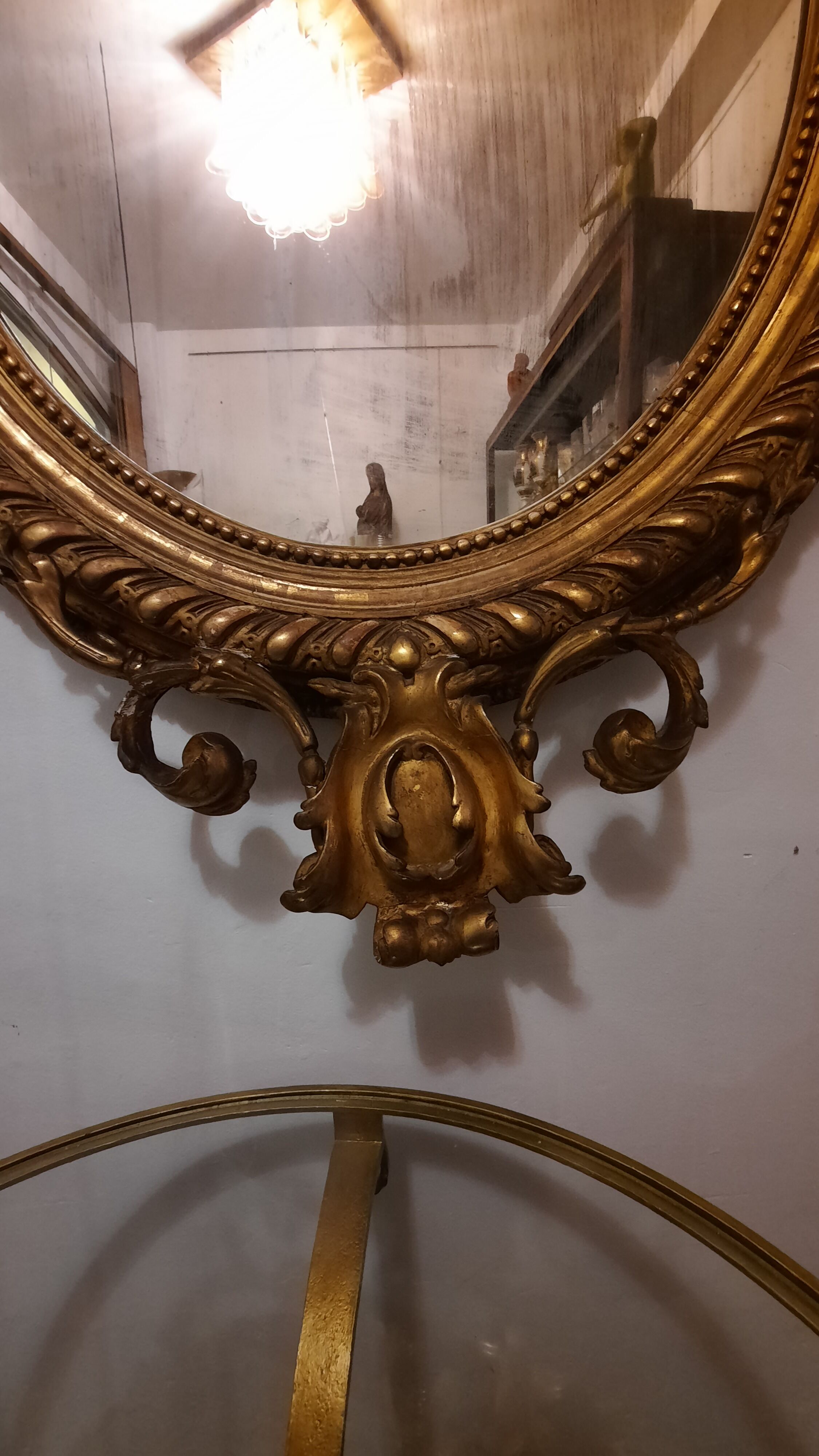 very large mirror Louis XVI of the nineteenth 100x160cm