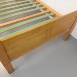 Vintage Mountain Design Les Arcs bed in ash wood from the 60s 70s