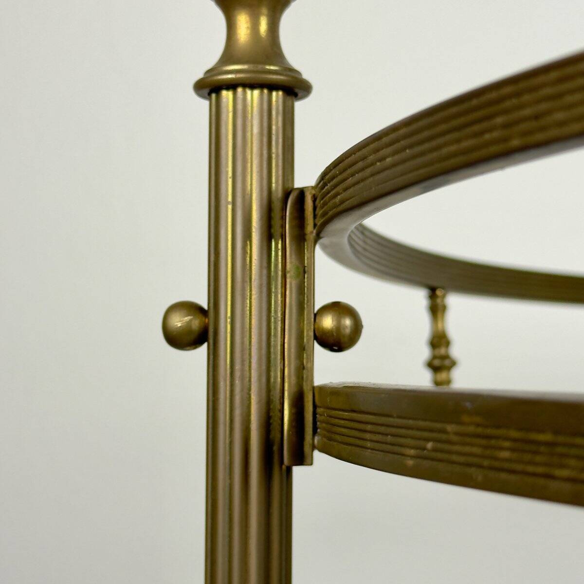 Vintage French brass bar cart, 1950s