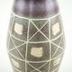 West German ceramic vase with geometric pattern, glazed pottery from the 1970s