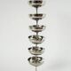 Set of 6 stainless steel bowls with fine feet, Design, 1970