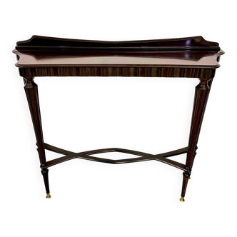 Ebonized Beech Console Table, Vintage 1960s Italian Design, Excellent