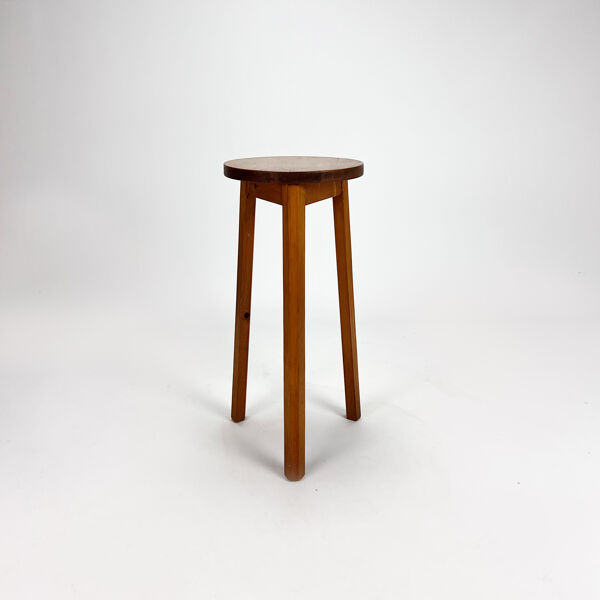 Tabouret de bar en pin du milieu du siècle, années 1960