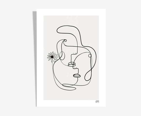 Illustration n°03 " L'étreinte " - Série " La ligne printanière "