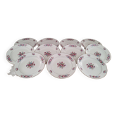 Lot de 11 assiettes plates Sarreguemines modèle Guy