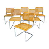 Set of 6 chairs "B32", Marcel Breuer, Italy 1990